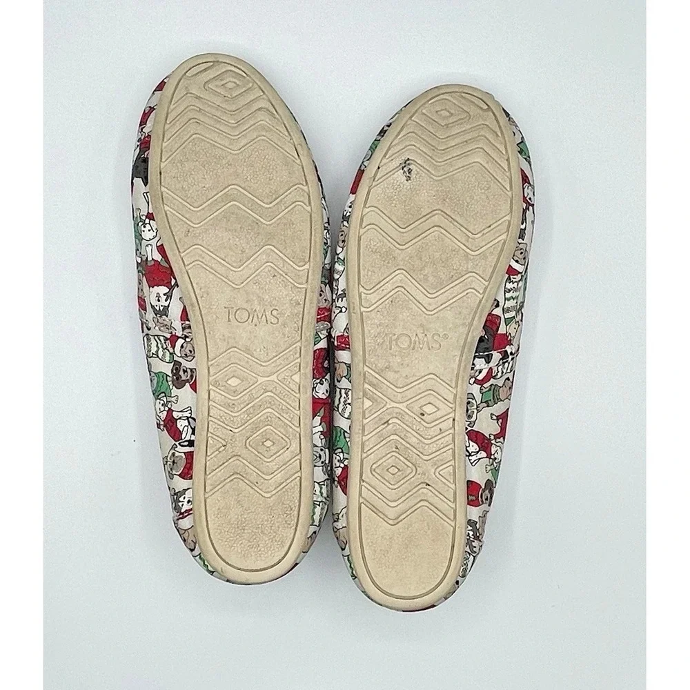 TOMS DOGS IN CHRISTMAS SWEATERS w/ Faux Shearling Womens Size‎ 9.5